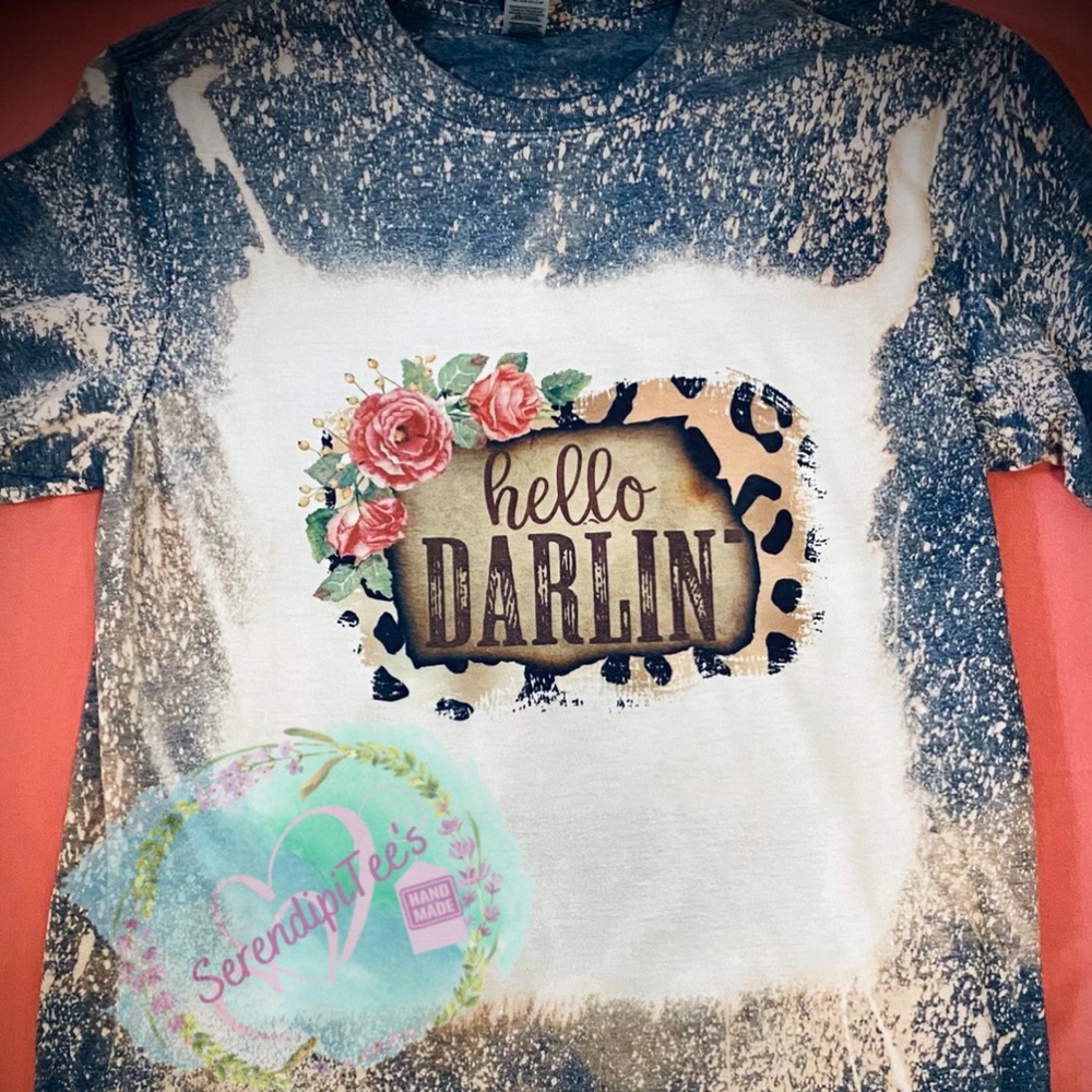 Hello darlin bleached tee
